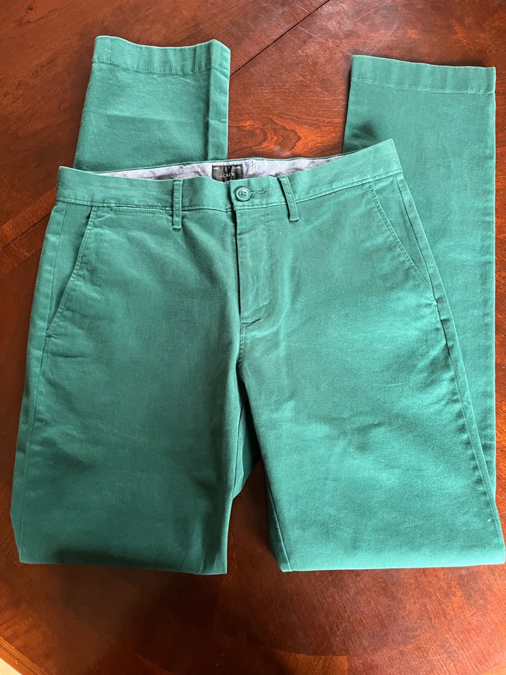 J. Crew Men's 770 Straight-Fit Stretch Chino Pant Kelly Green Business Sz 29x32